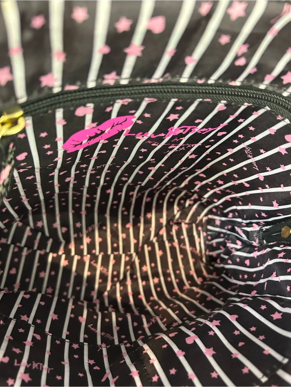 Luv Betsey Johnson Pink Quilted Heart Leopard Floral Mini Backpack NWT